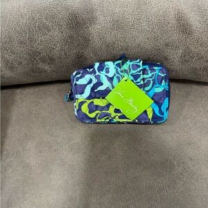 Vera Bradley Blue and Green Patterned Pouch